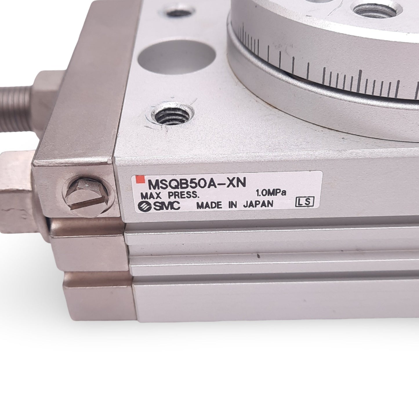 Used SMC MSQB50A-XN Pneumatic Rotary Cylinder, ø25mm Bore, 0-190°, 1/8in NPT, 1.0MPa