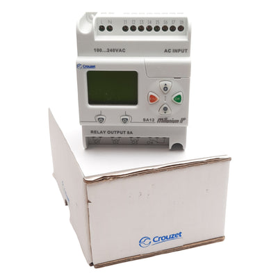 New Crouzet 88950043 SA12 Millenium II+ Timer Relay, PNP 100-240VAC In 8A 250VAC Out