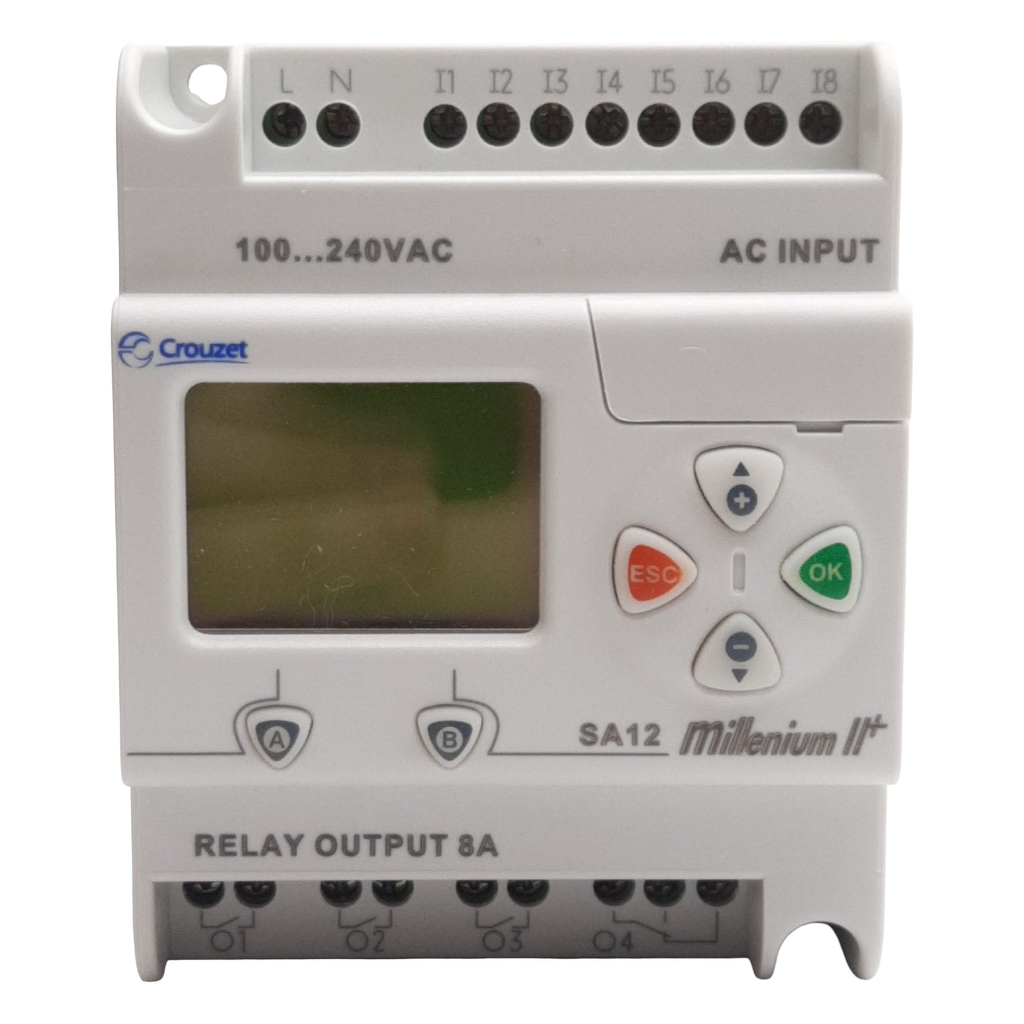 New Crouzet 88950043 SA12 Millenium II+ Timer Relay, PNP 100-240VAC In 8A 250VAC Out