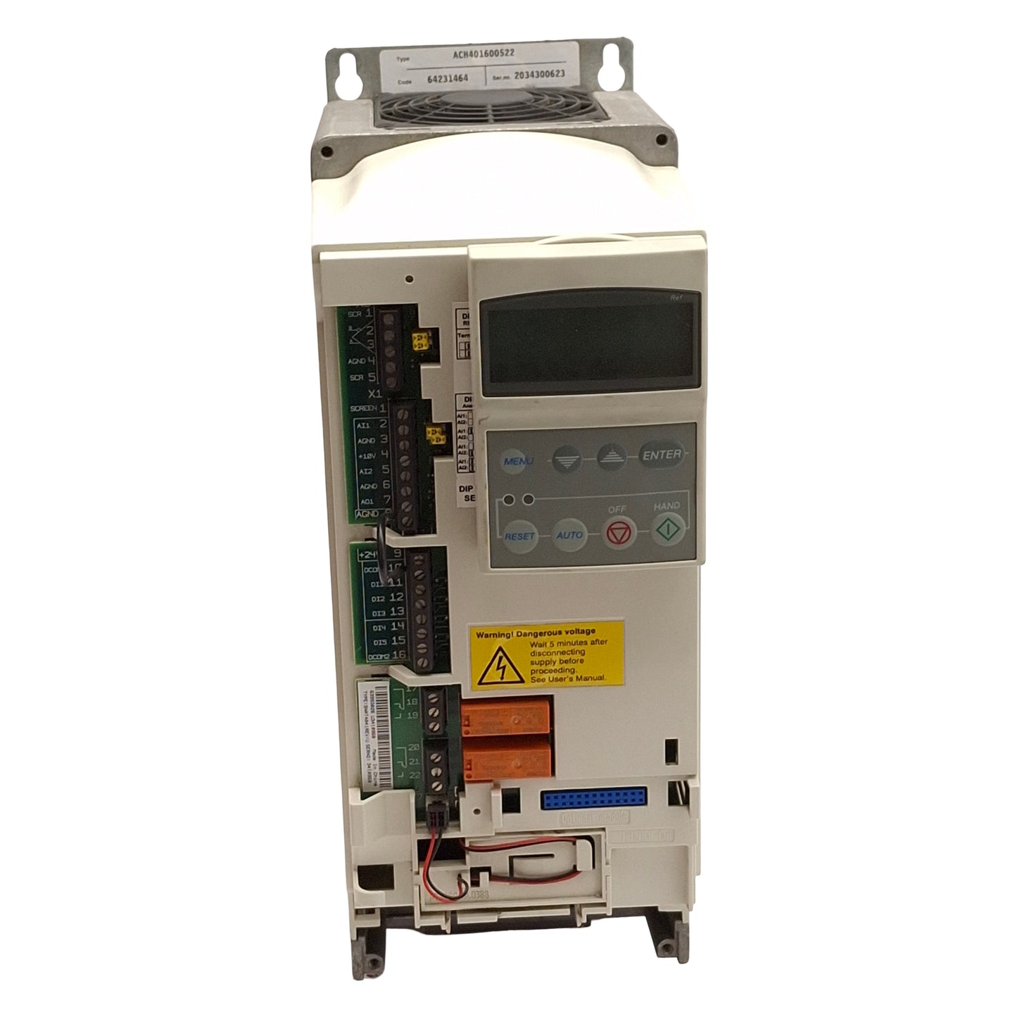 Used ABB ACH401600522 Variable Frequency Drive 3-Phase 208-240VAC 16.7A 0-250Hz 2.2kW
