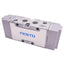 Used Festo J-5-1/4-B Pneumatic Valve, 5/2 Double Solenoid, G1/4, 1600L/min, 1MPa Max
