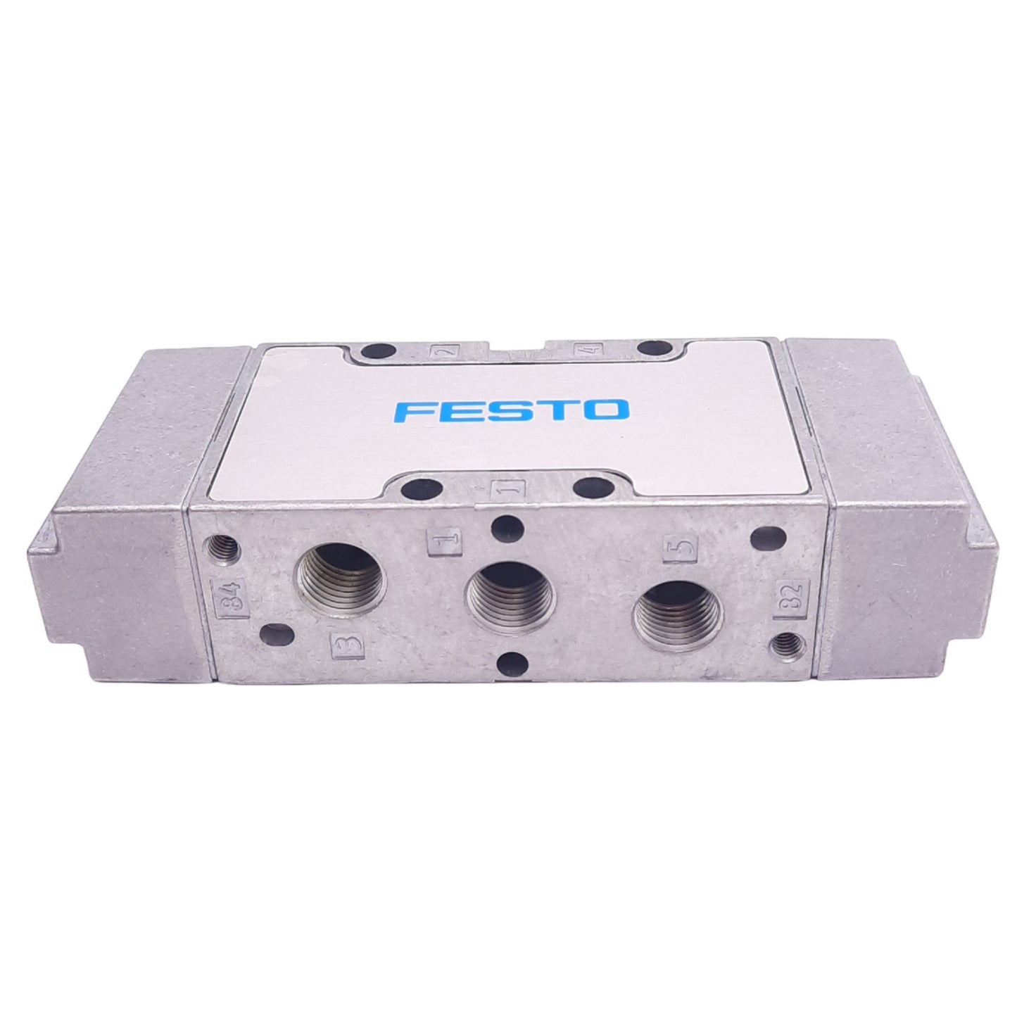 Used Festo J-5-1/4-B Pneumatic Valve, 5/2 Double Solenoid, G1/4, 1600L/min, 1MPa Max