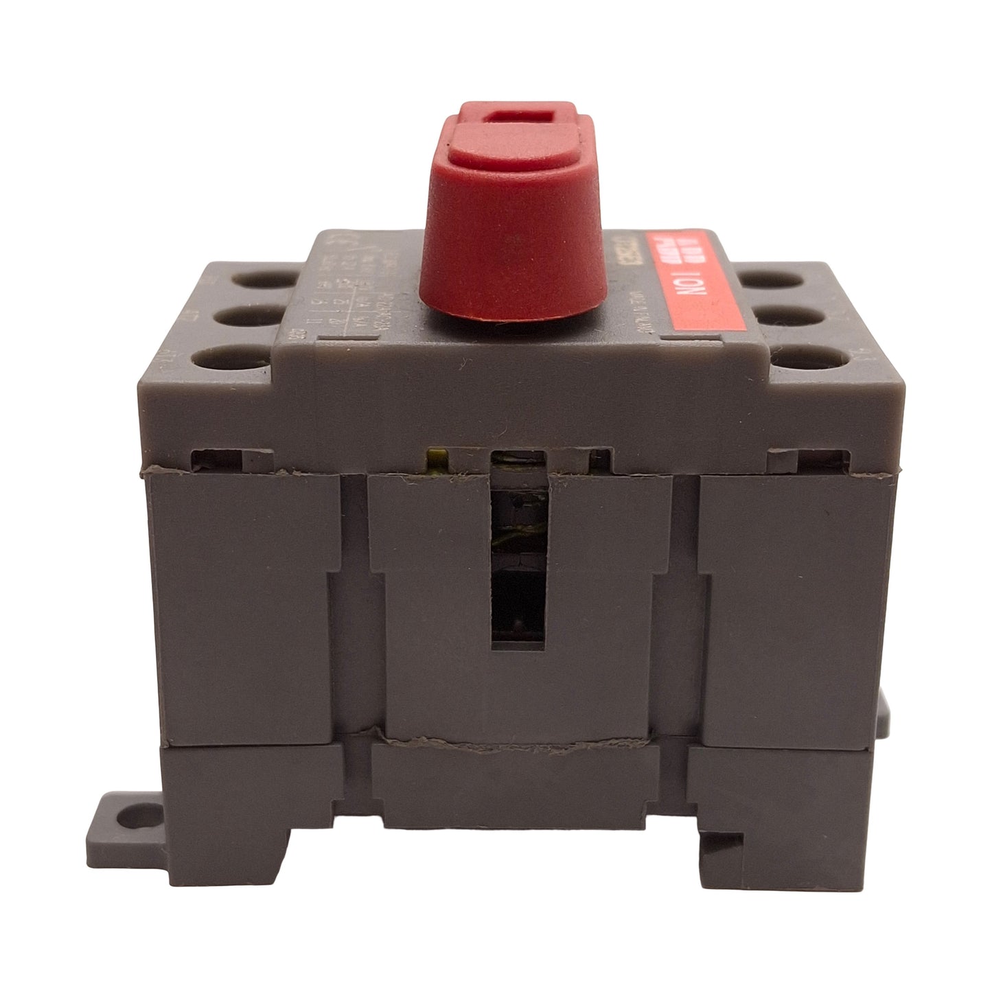 Used ABB OT25E3 Rotary Disconnect Switch, 3-Poles, 25A 600VAC 20HP, DIN Rail