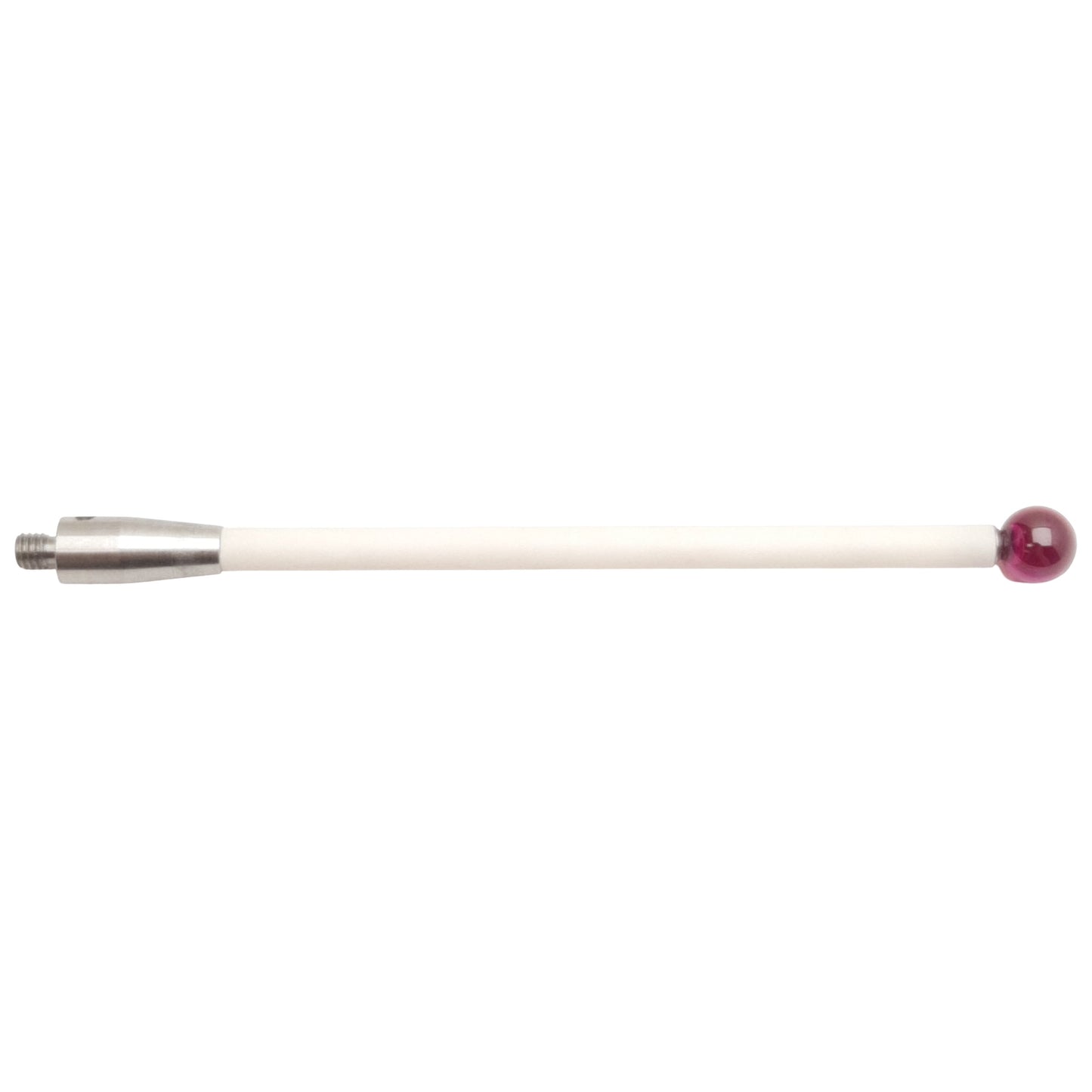 Used Renishaw Ruby Ball Stylus, ø8mm Ball, 80mm EWL, 104mm OAL, M5, Ceramic Stem