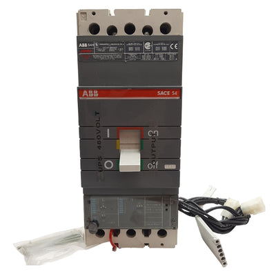 Used ABB S4H SACE S4 122160023-002 Circuit Breaker, 600 VAC, 250 Amp, 3 Pole