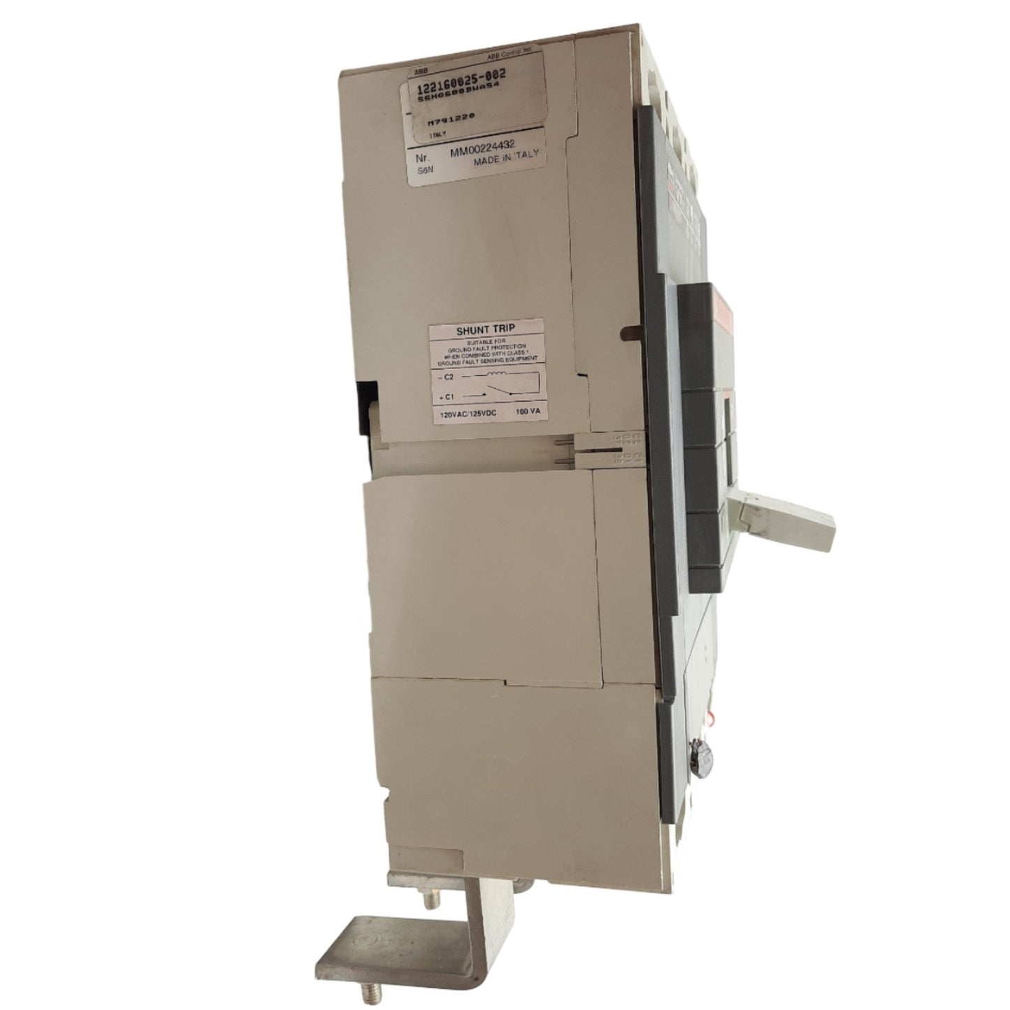 Used ABB S6H SACE S6 122160025-002 Circuit Breaker, 600 VAC, 600 Amp, 3 Pole