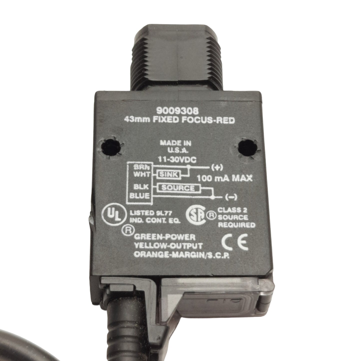 Used Allen Bradley 9009308 Photoelectric Sensor NPN/PNP Output, 11-30VDC, 43mm Range