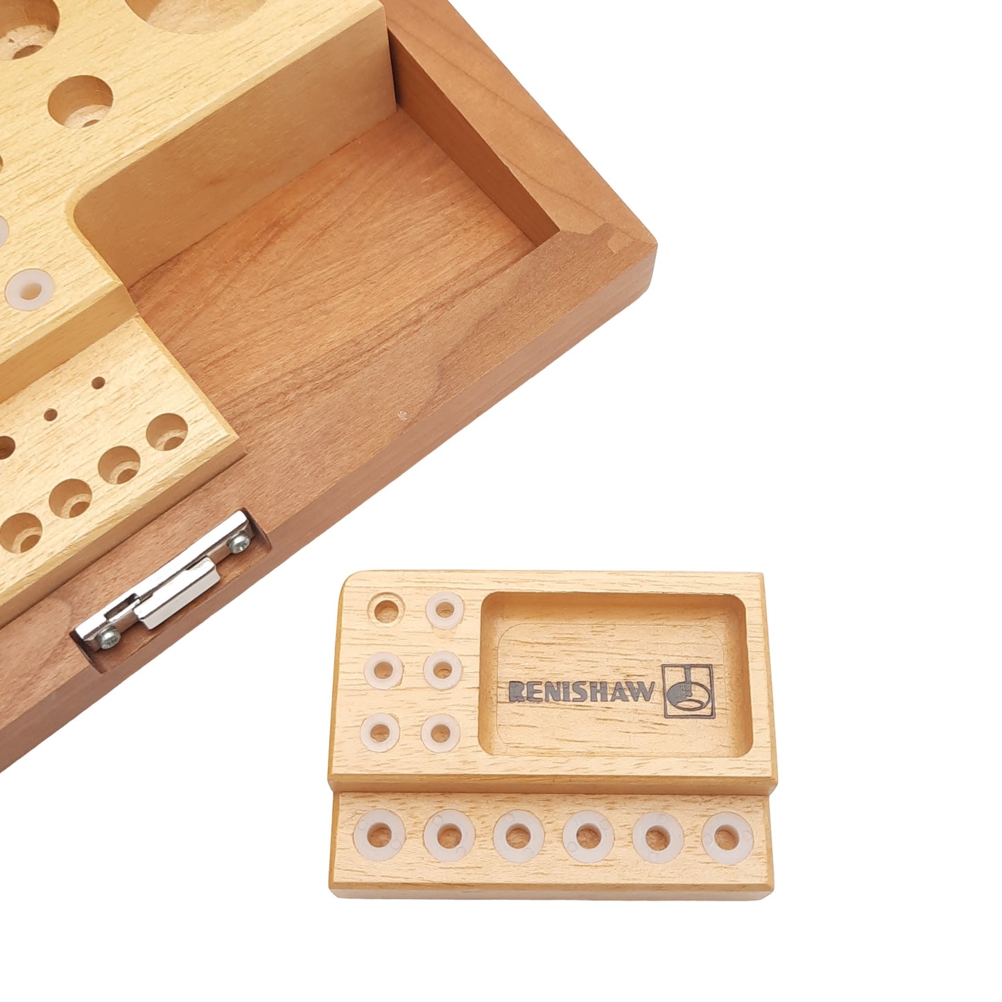 Used Renishaw Wooden Storage Box For TP7M Styli Extensions, *Styli Extn Not Included*