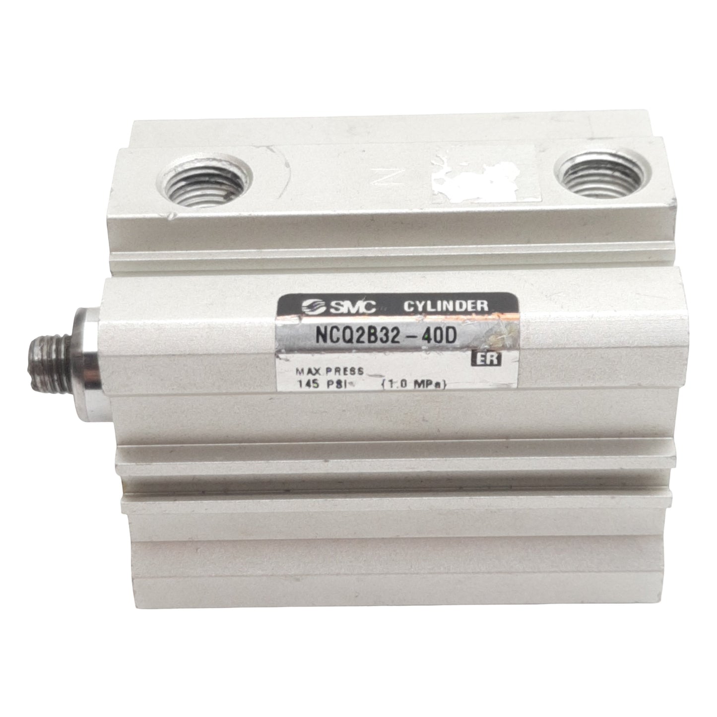 Used SMC NCQ2B32-40D Compact Cylinder, ø34mm Bore, 40mm Stroke, 145psi, 1/8in NPT