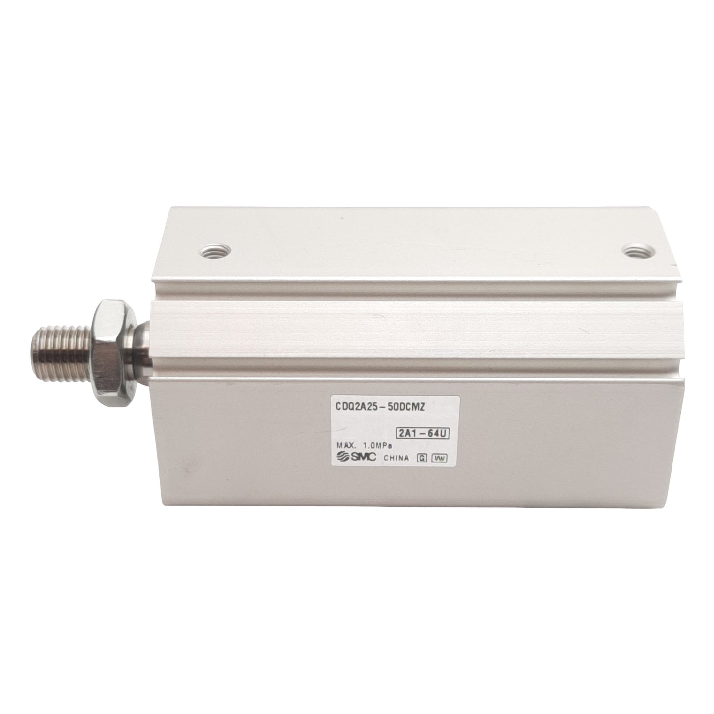 Used SMC CDQ2A25-50DCMZ Compact Cylinder, ø25mm Bore, 50mm Stroke, 1.0MPa, M5