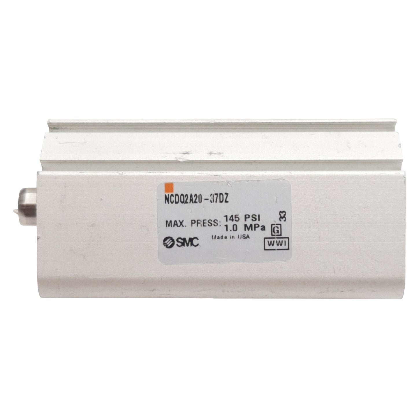 Used SMC NCDQ2A20-37DZ Compact Cylinder, ø20mm Bore, 37mm Stroke, 1.0MPa, M5