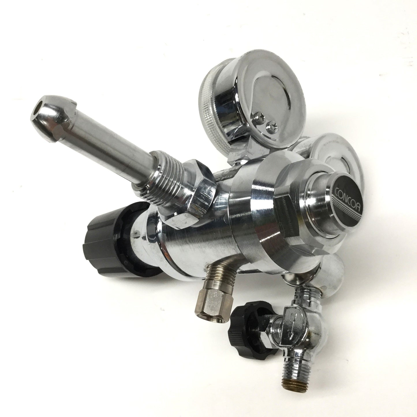 Used Concoa 315535110 Dual Stage Gas Regulator CGA 500 Inlet, 1/4" NPT Out, 0-100psi
