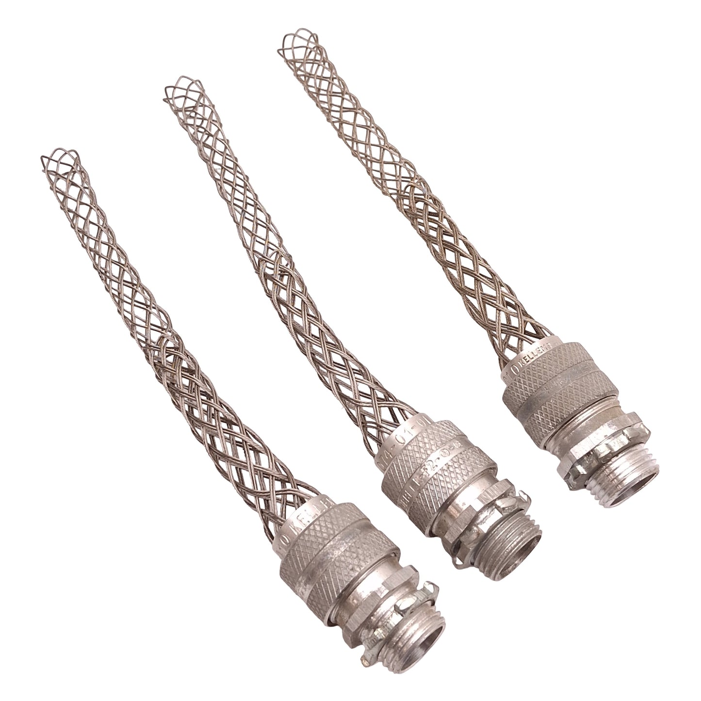 Used Lot of 3 Hubbell Kellems 074-01-010 Strain Relief Cord Grip ø0.5-0.625in 1/2NPT