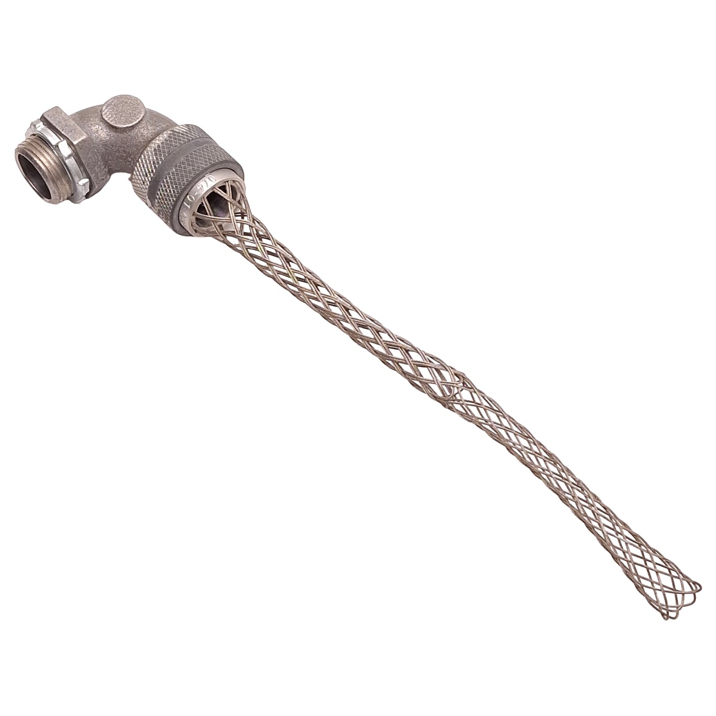 Used Hubbell Kellems 074-01-084 Strain Relief 90° Cord Grip ø0.625-0.670", 3/4in NPT