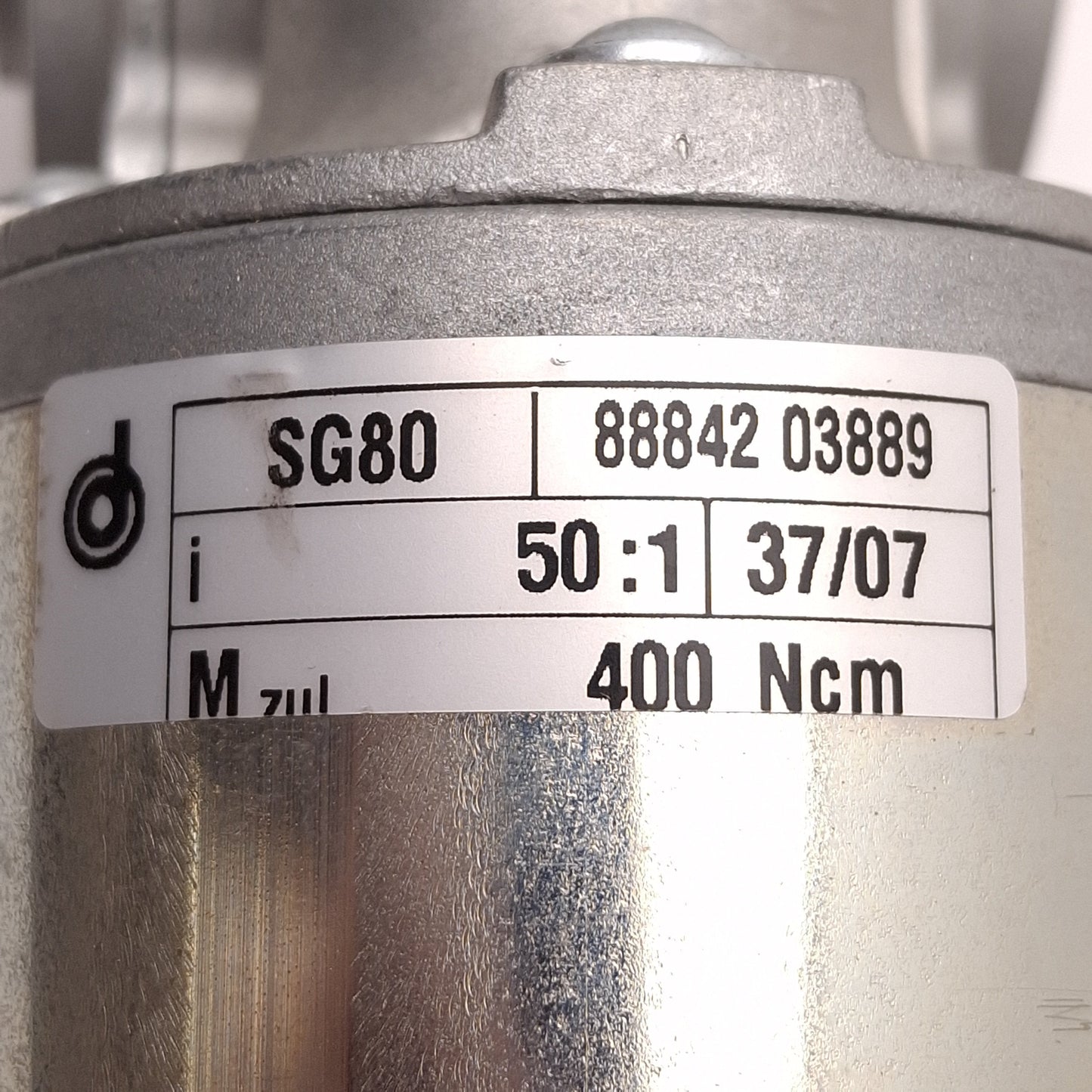 Used Dunkermotoren GR63X55 Gearmotor 50:1, 3400RPM, 100ppr, ø10mm Shaft, 24VDC