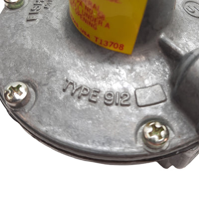 Used Fisher Controls Co Type 912 Regulator, Range 9 1/4"-13" W.C., 250 PSIG Max