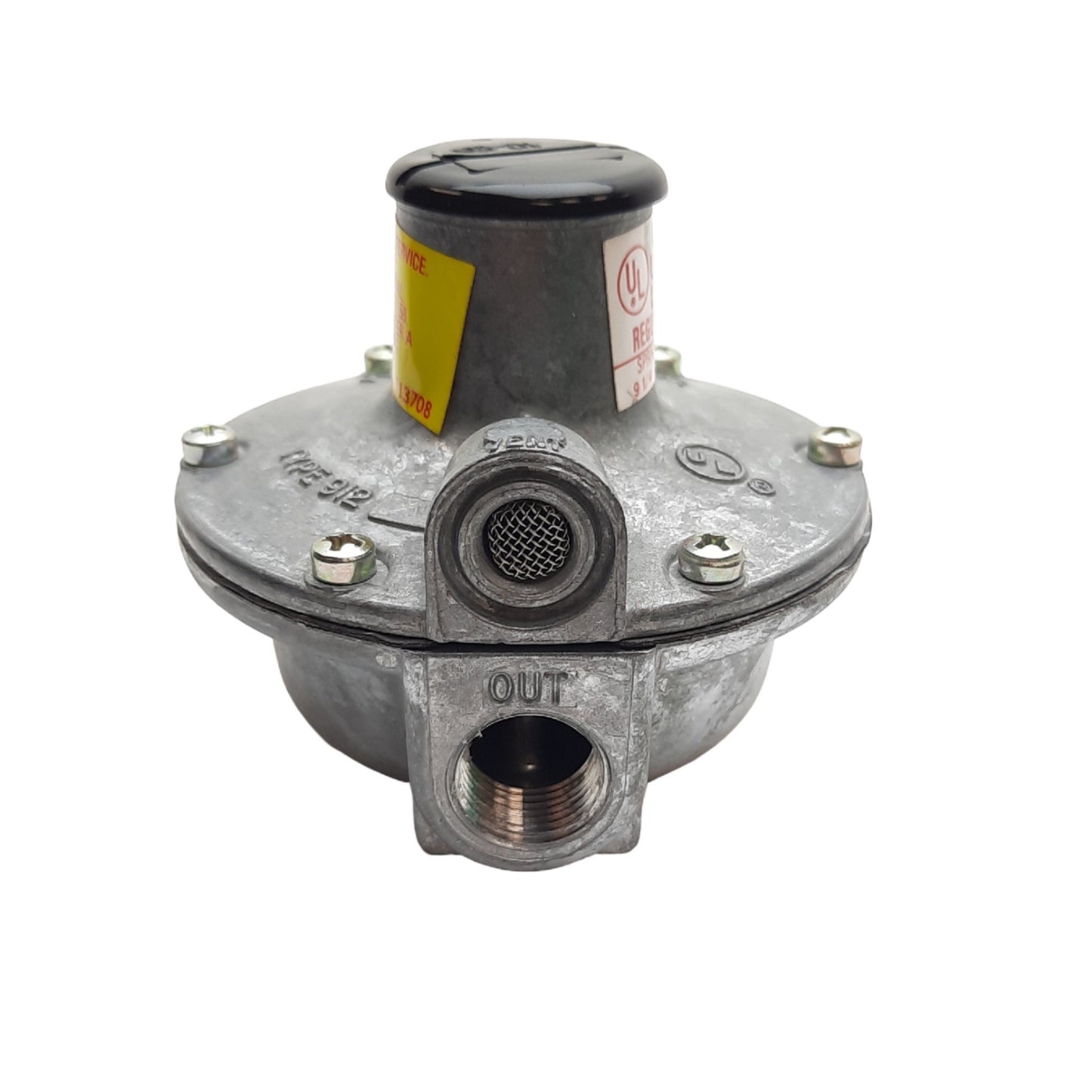 Used Fisher Controls Co Type 912 Regulator, Range 9 1/4"-13" W.C., 250 PSIG Max