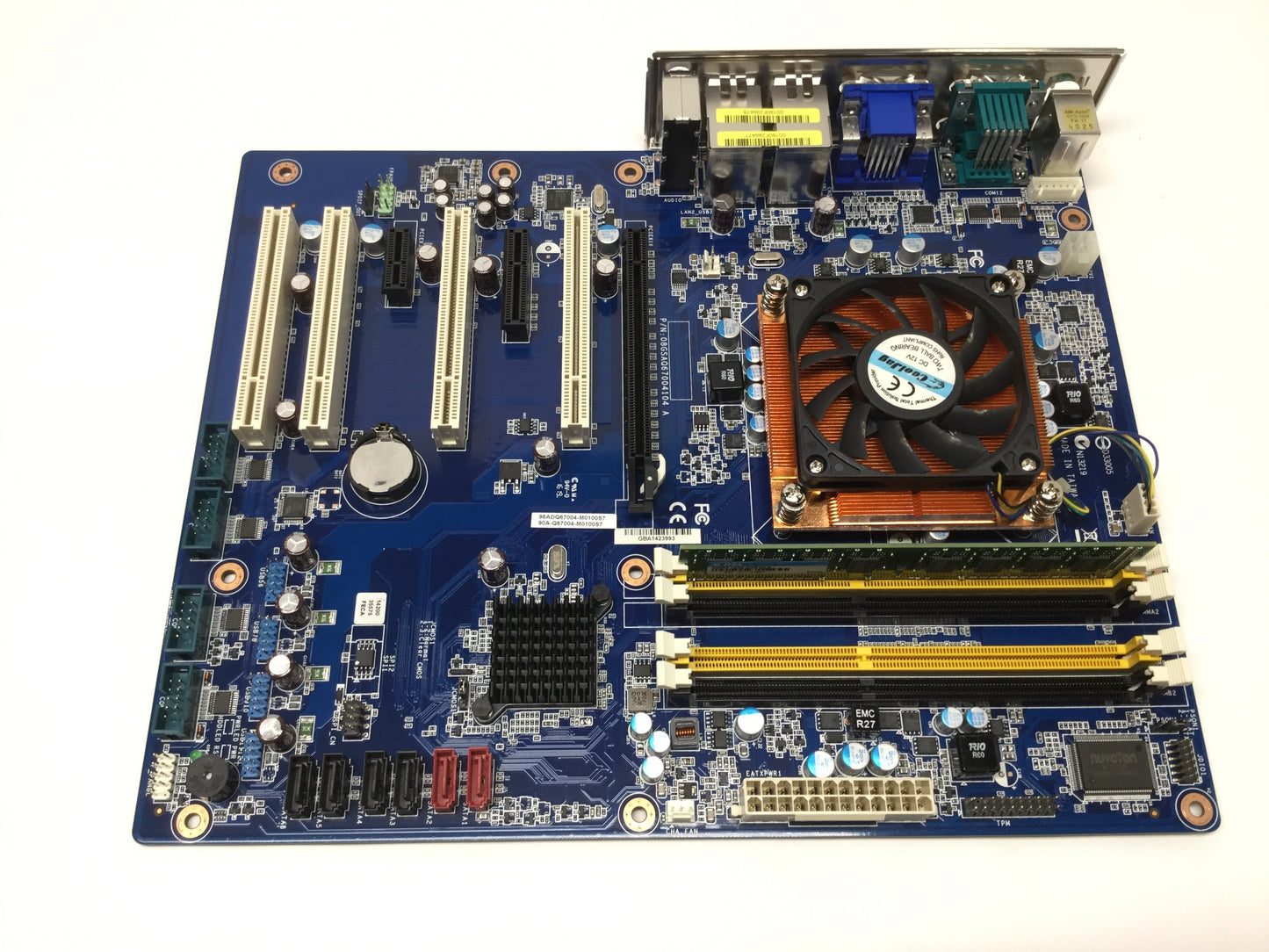 Used Avalue EAX-Q67 Industrial ATX Motherboard w/Intel G850 2.9GHz CPU, 2GB DDR3 RAM