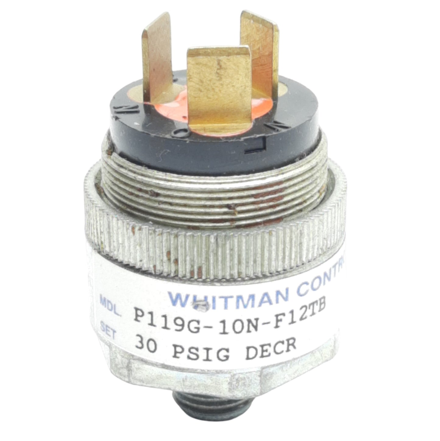 Used Whitman Controls P119G-10N-F12TB Pressure Switch 30 PSIG Set 115VAC, 100PSIG Max