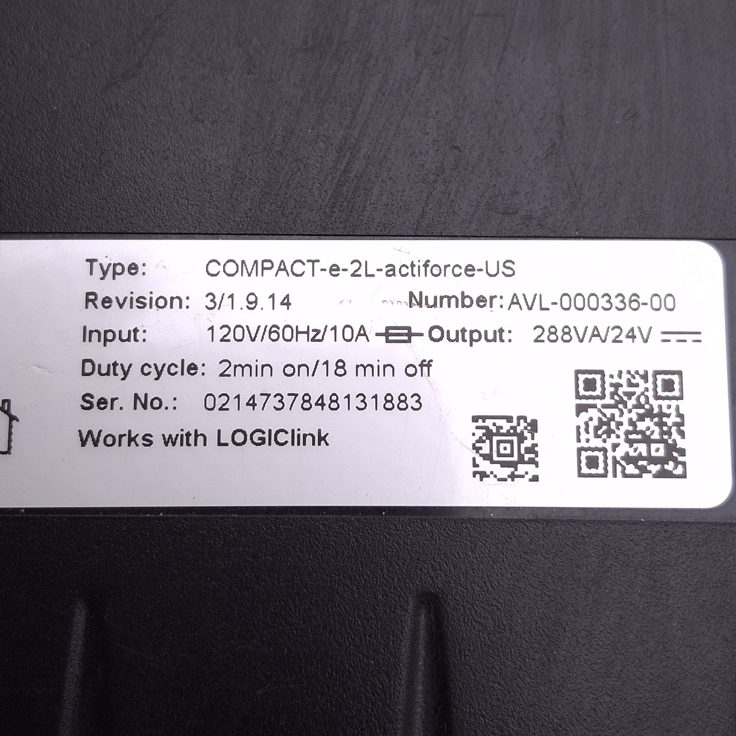 Used Actiforce COMPACT-e-2L-actiforce-US Height-Adjustable Desk Control Unit, 120VAC