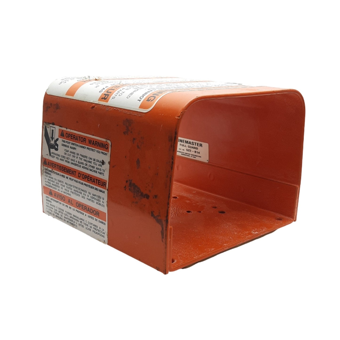 Used Linemaster 522-B14 Full Foot Guard, Heavy Gauge Steel, 4.4in x 6in, Single Foot