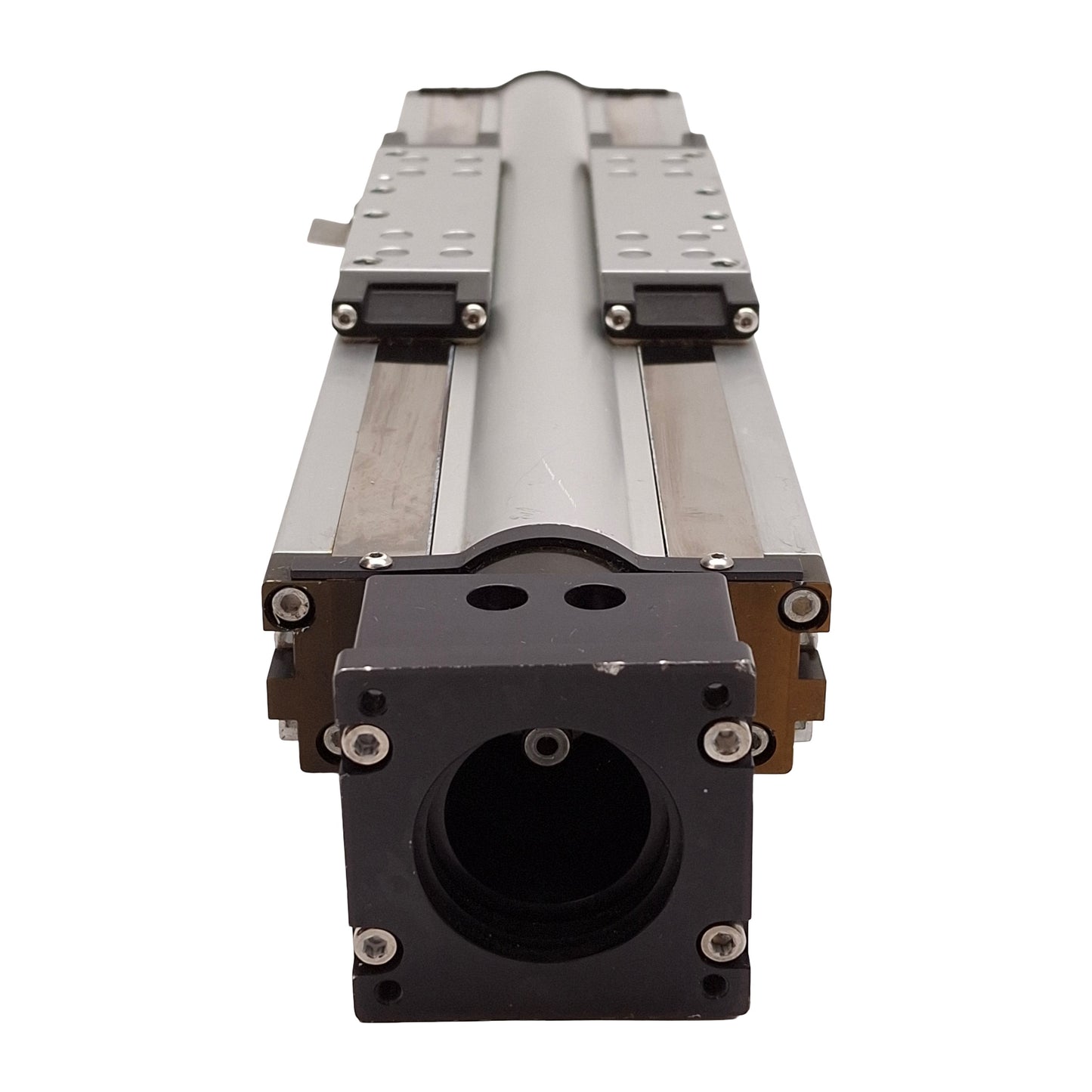 Used Parker 404200XRMSD2 Linear Actuator, 5mm Lead, 200mm Travel, 375lb Load, NEMA 23