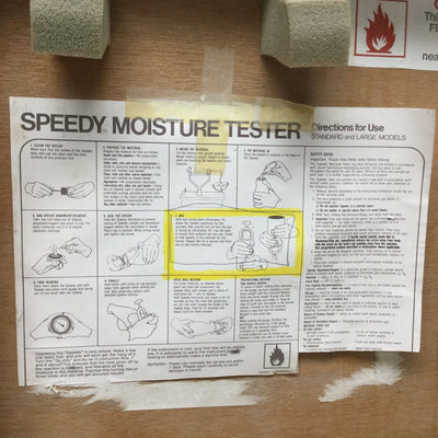 For parts or not working Thomas Ashworth Soiltest Inc. Vintage Speedy Moisture Tester Type D.1 w/Case