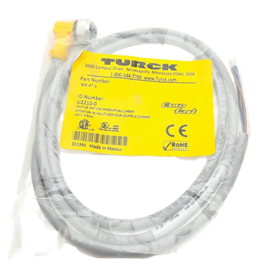 New Lot of 3 Turck WK 4T-1 U2210-0 Actuator and Sensor Cordset, 250 V, 4 A M12