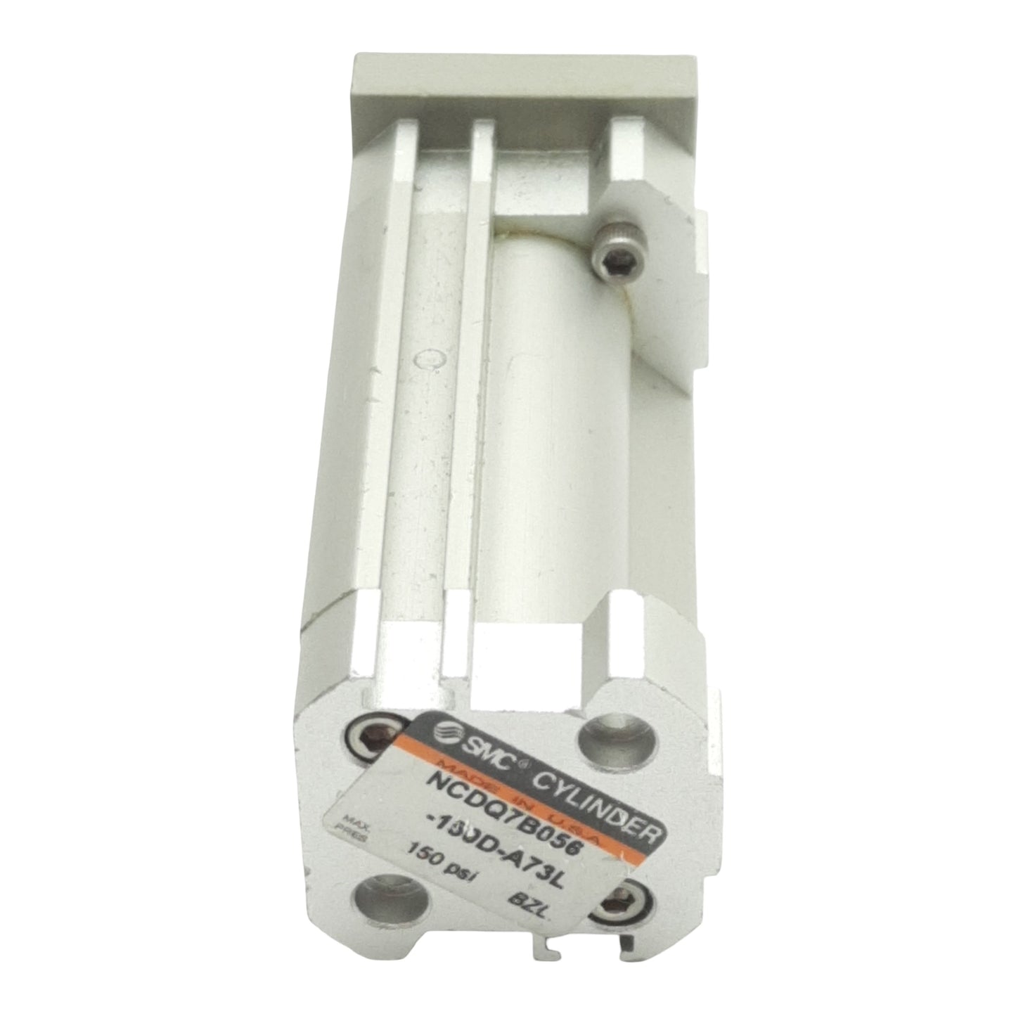 Used SMC NCDQ7B056-150D-A73L Pneumatic Cylinder, ø9/16in Bore, 1-1/2in Stroke, 150psi