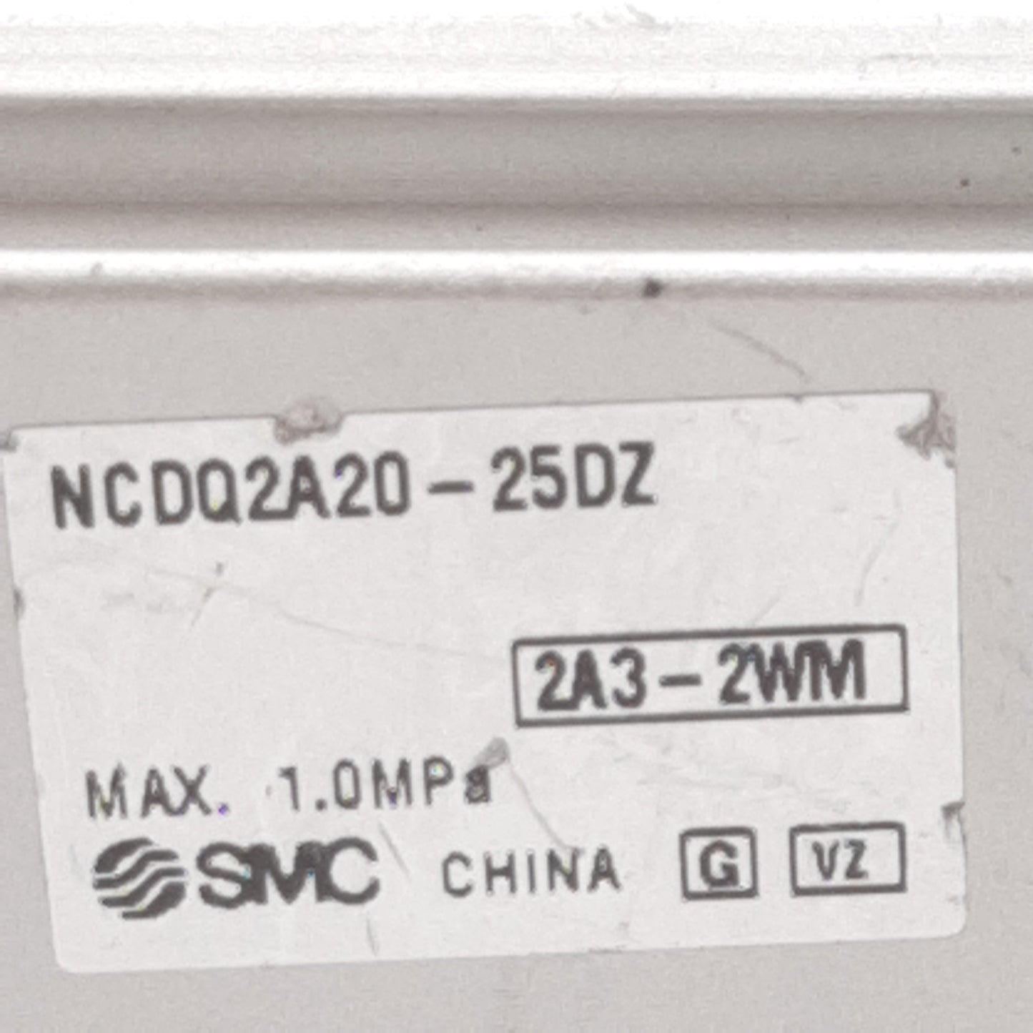 Used SMC NCDQ2A20-25DZ Compact Cylinder, ø20mm Bore, 25mm Stroke, M5, 1.0MPa