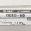 Used SMC CQ2B20-40D Pneumatic Compact Cylinder, ø20mm Bore, 40mm Stroke, M5, 1.0MPa