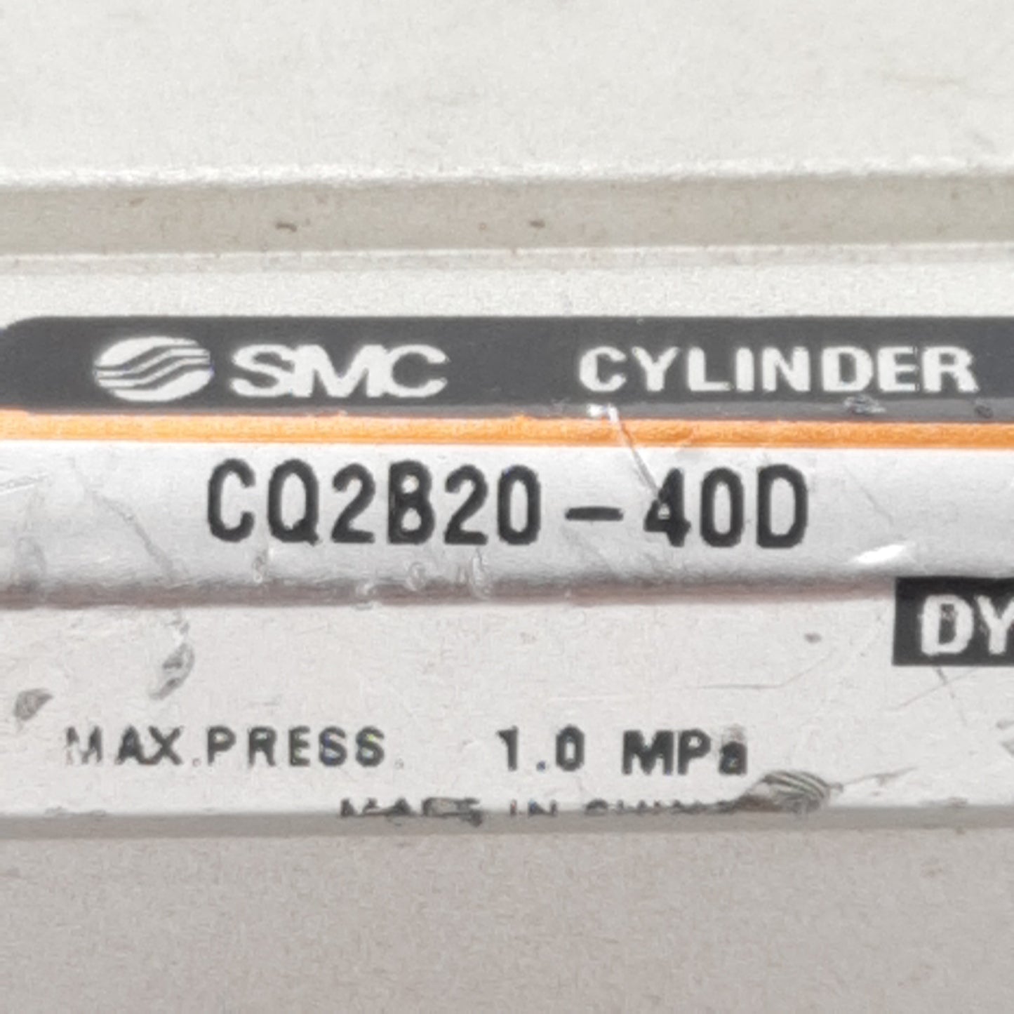 Used SMC CQ2B20-40D Pneumatic Compact Cylinder, ø20mm Bore, 40mm Stroke, M5, 1.0MPa