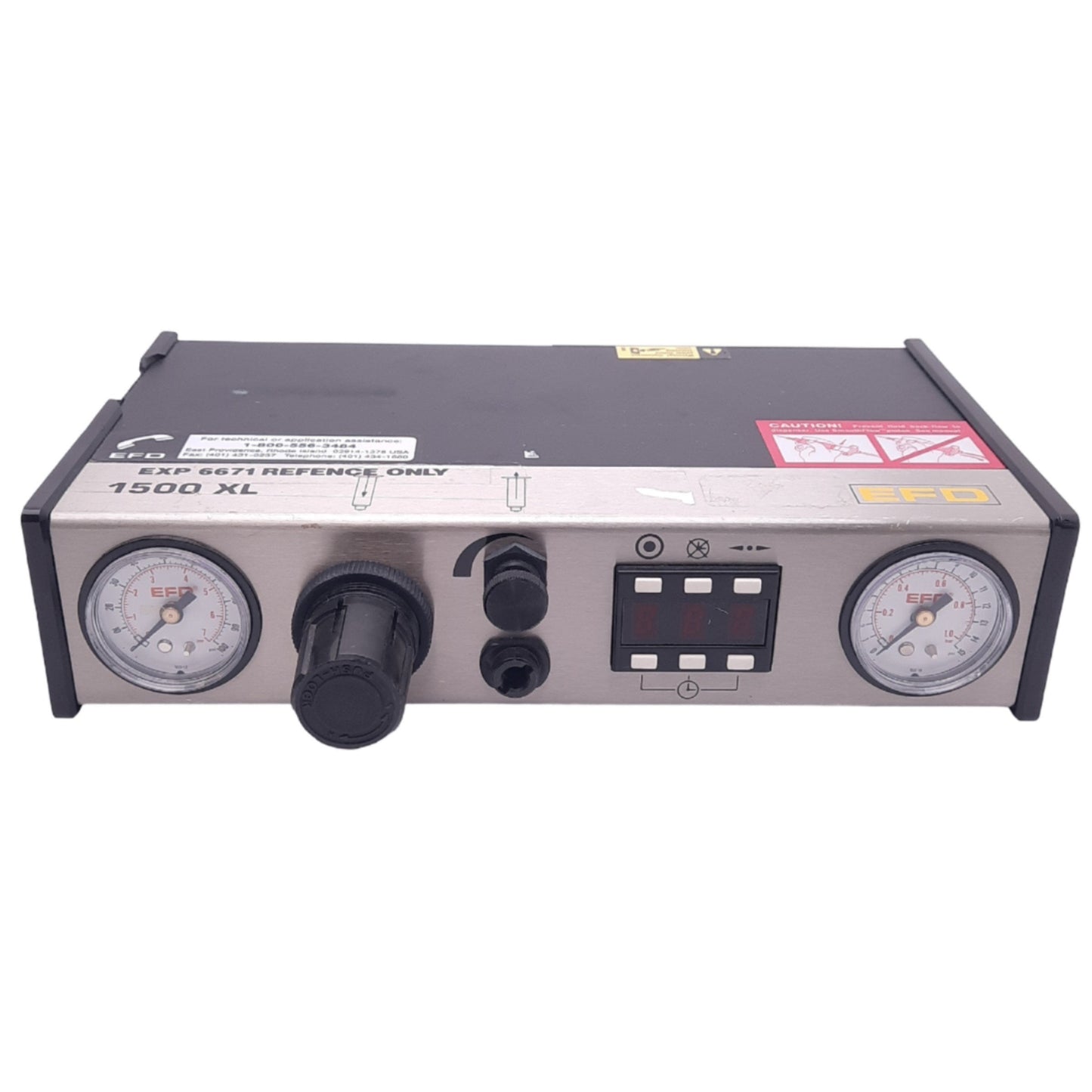 Used EFD 1500XL Fluid Dispenser, 80-100psi In, 0-100psi Out, 100/120/200VAC, 14VA Max
