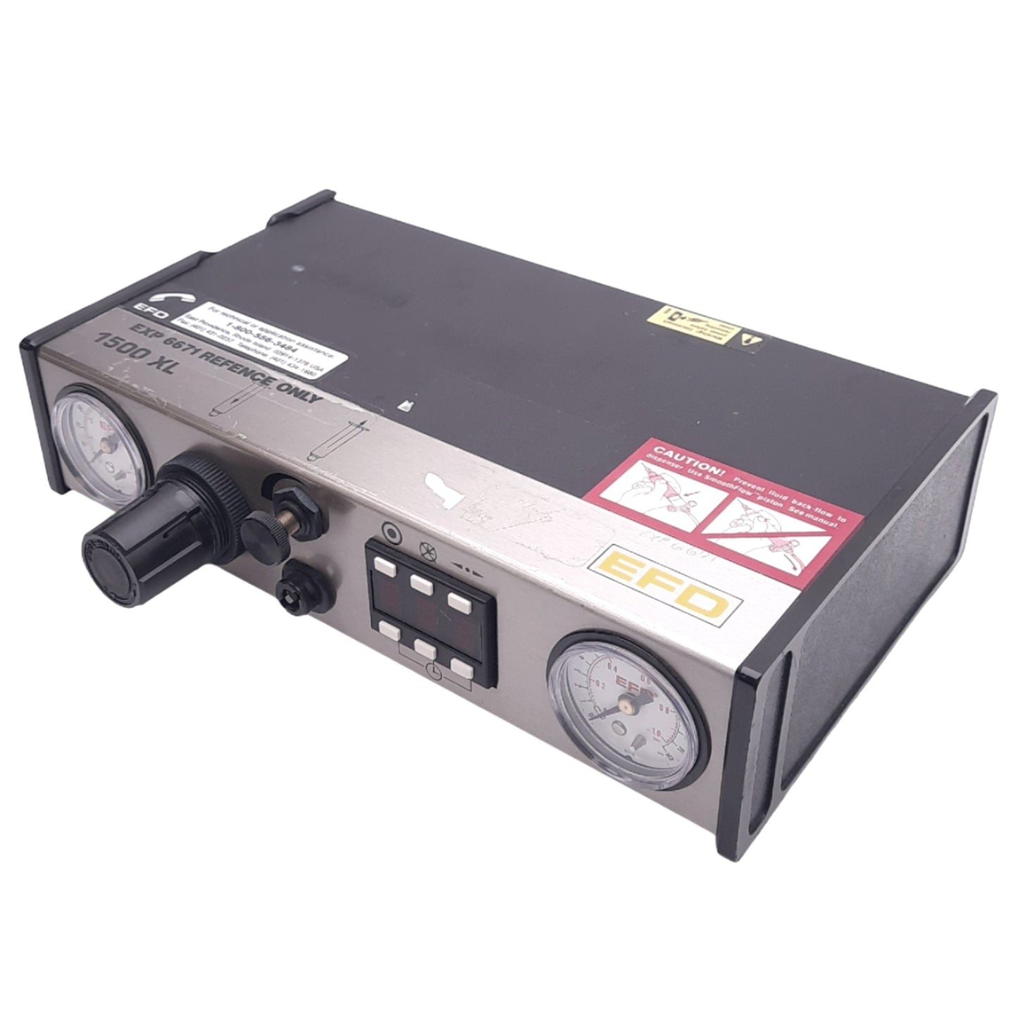 Used EFD 1500XL Fluid Dispenser, 80-100psi In, 0-100psi Out, 100/120/200VAC, 14VA Max
