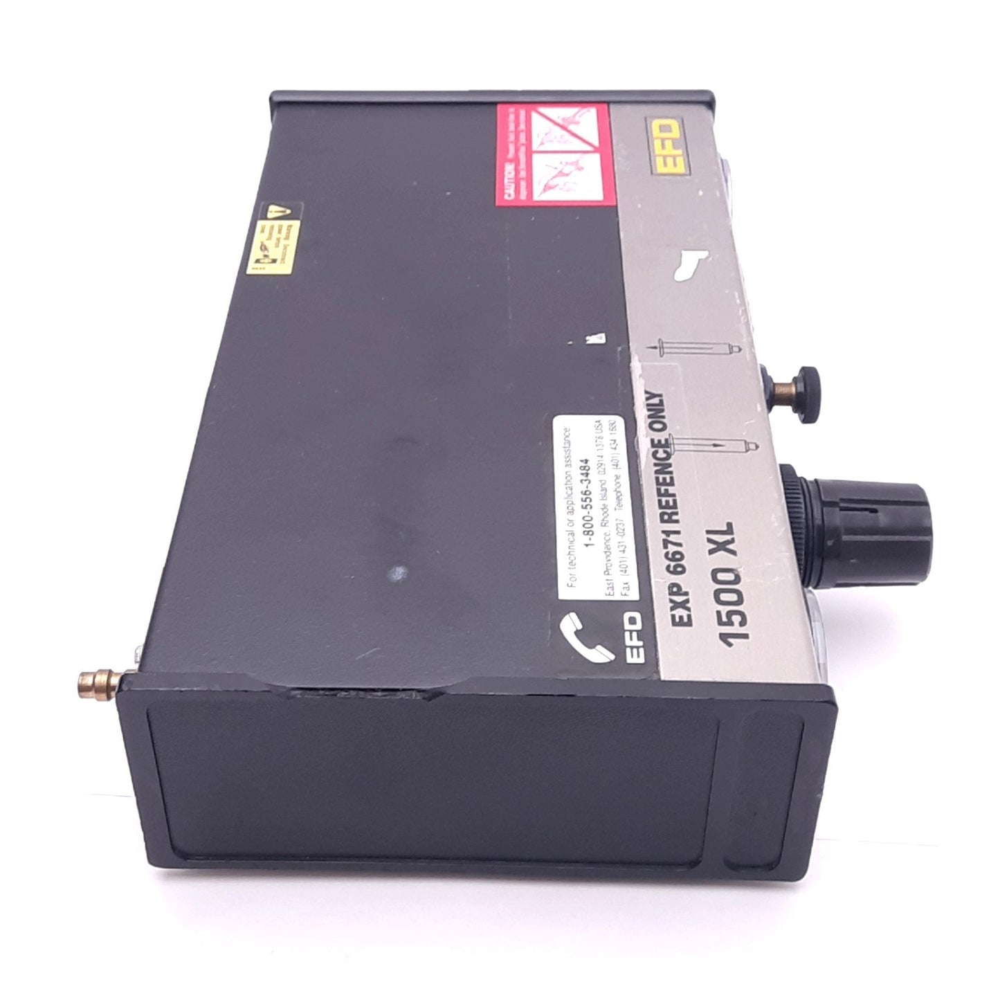 Used EFD 1500XL Fluid Dispenser, 80-100psi In, 0-100psi Out, 100/120/200VAC, 14VA Max