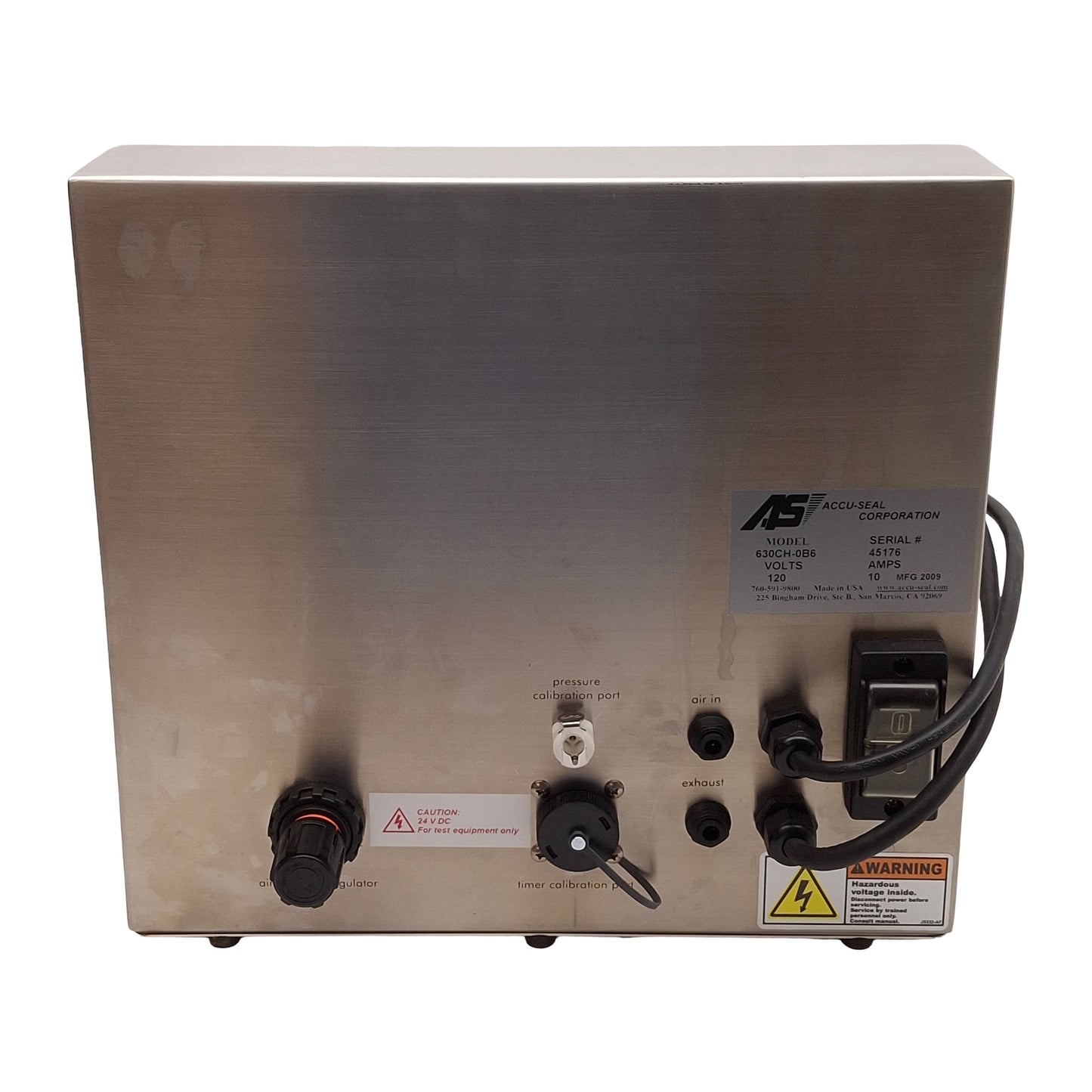 Used Accu-Seal 630CH-0B6 Constant Heat Medical Sealer, 8in Seal, 80PSI, 120VAC