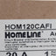 New Square-D HOM120CAFI Mini Circuit Breaker, 1-Pole, 20A, 120VAC, Plug-On