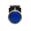 Used Telemecanique ZB2BW36 Push Button, 1 NC & 1 NO, 400VAC, 10A, Flush, Blue, 22mm