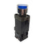 Used Telemecanique ZB2BW36 Push Button, 1 NC & 1 NO, 400VAC, 10A, Flush, Blue, 22mm