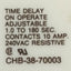 Used Potter & Brumfield CHB-38-70003 Time Delay Relay DPDT 1.0-180sec Range 120VAC In