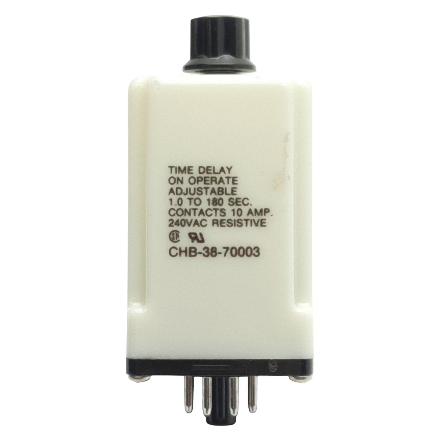 Used Potter & Brumfield CHB-38-70003 Time Delay Relay DPDT 1.0-180sec Range 120VAC In