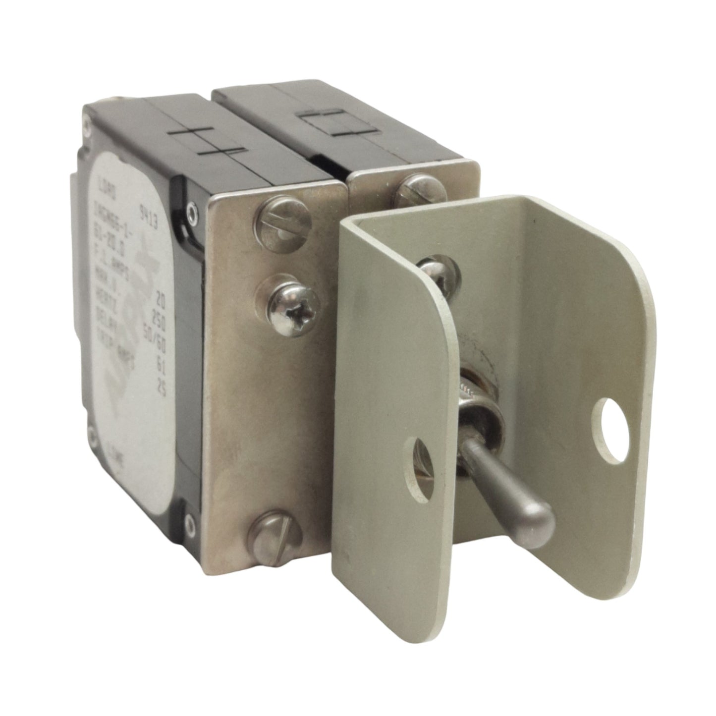 Used Airpax IAGN66-1-61-20.0 Magnetic Circuit Breaker, 20A 2-Pole, 250VAC/80VDC