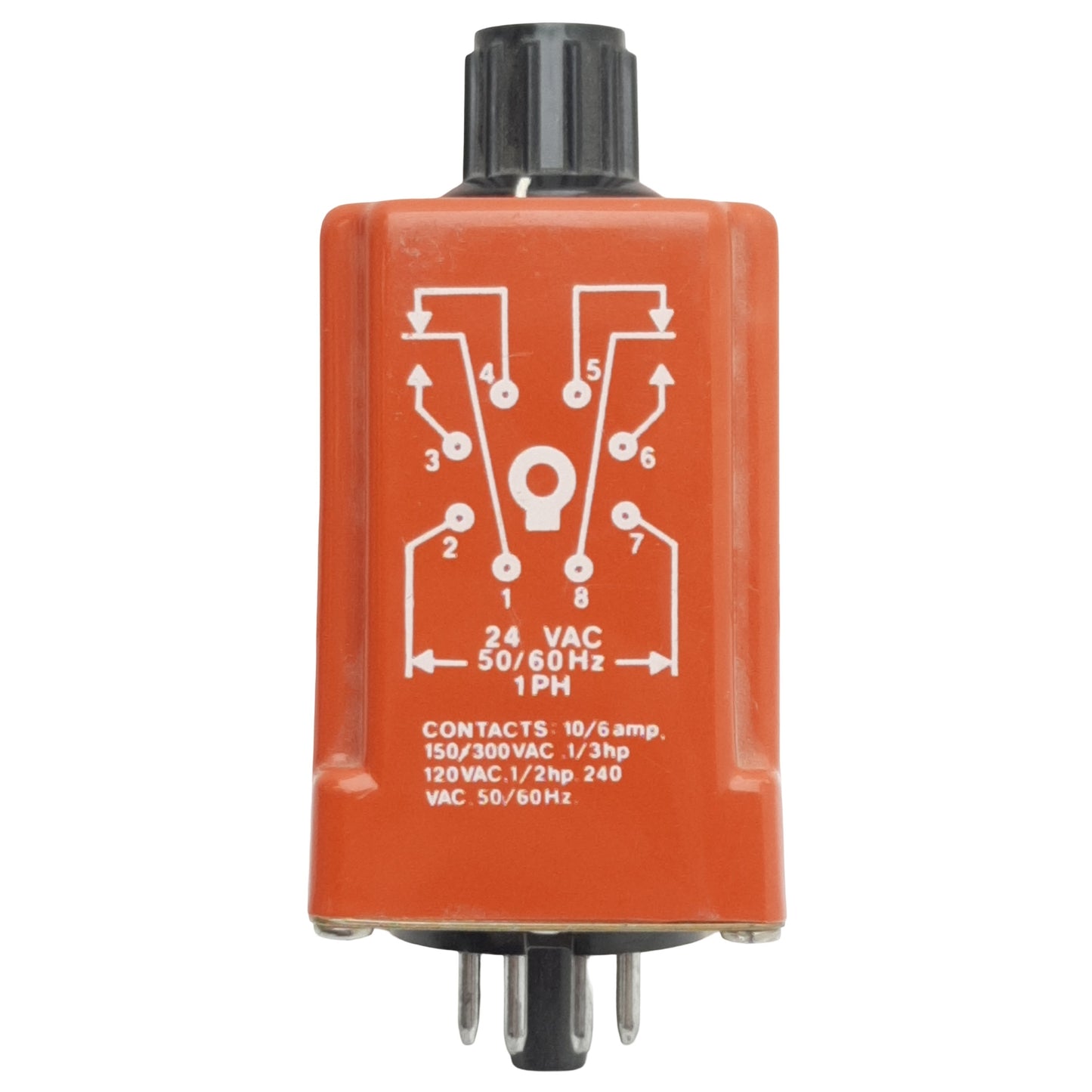 Used NCC T1K-10-467 Solid-State Time Delay Relay 0.1-10sec Range, 1PH 24VAC In, 8-Pin