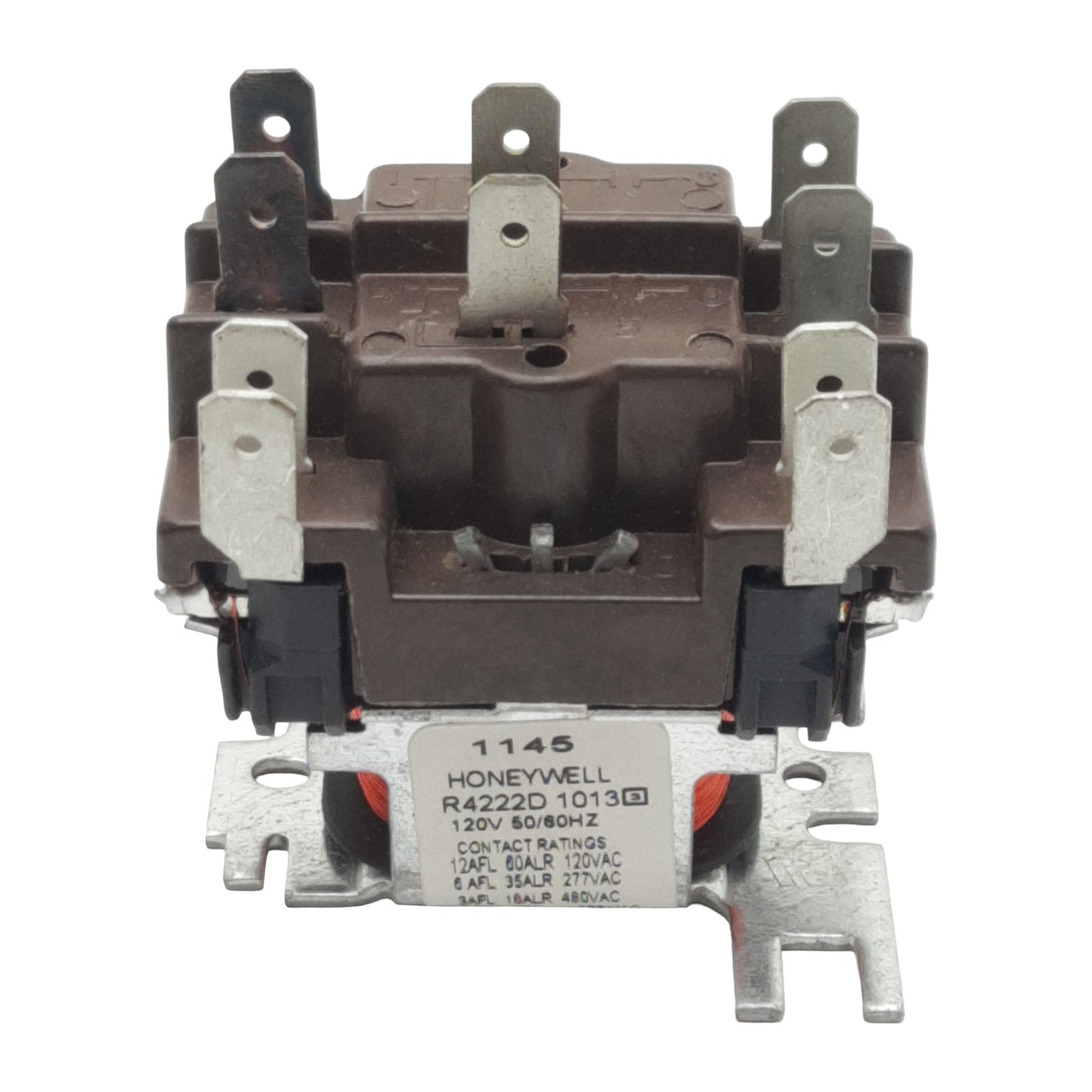 New Honeywell R4222D-1013 Switching Relay, DPDT, 10/15A 277/480VAC, 120VAC Coil