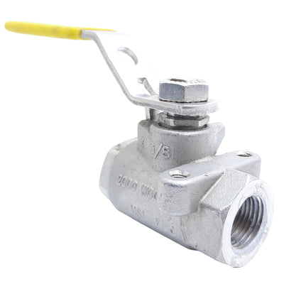 Used Apollo 76-102-01A 2-Piece Ball Valve CF8M 2000 WOG, 3/8" NPT w/ Locking Handle
