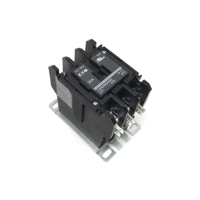 New – Open box Eaton C25DND330T Definite Purpose Contactor 600VAC 30A, 3-Pole, 24VAC Coil