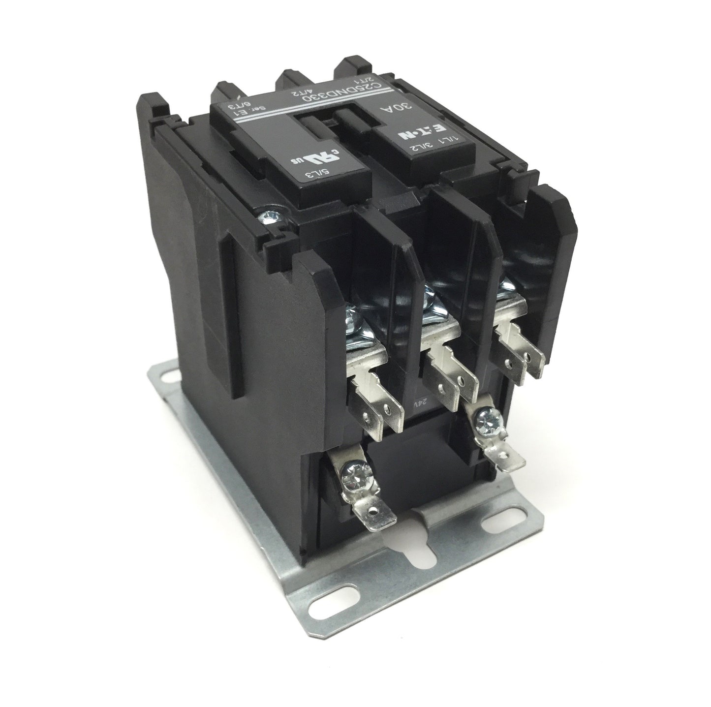 New – Open box Eaton C25DND330T Definite Purpose Contactor 600VAC 30A, 3-Pole, 24VAC Coil