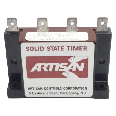 New Artisan 438UI Solid-State Timer, 1-1000sec Range, 24-240VAC/VDC, 4-Terminals