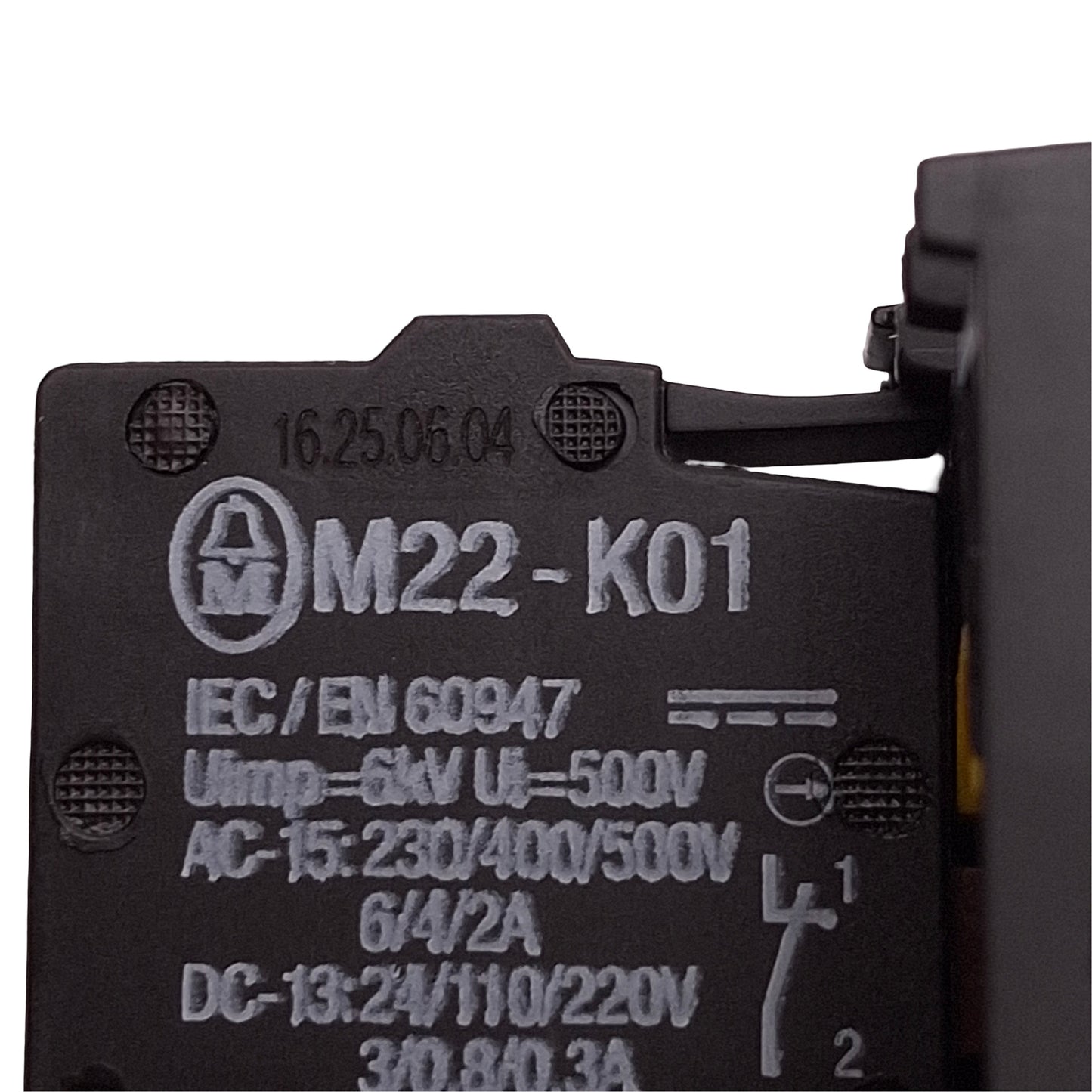 Used Eaton M22-PV-K01 Push-Pull Emergency Stop Button, ø22.5mm, 1NO, 600VAC/250VDC