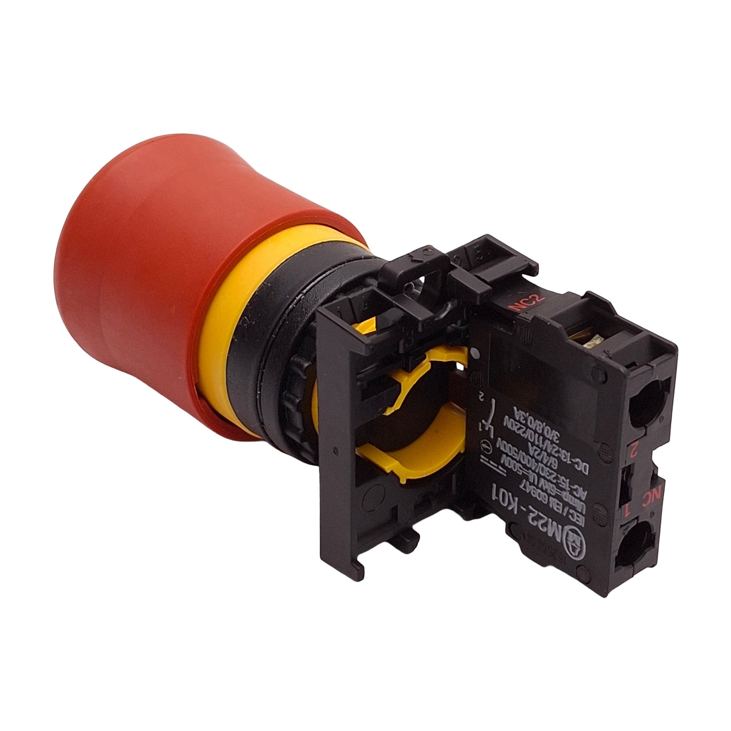 Used Eaton M22-PV-K01 Push-Pull Emergency Stop Button, ø22.5mm, 1NO, 600VAC/250VDC